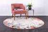 Chromatic Oasis Collection Area Rug -  Blush Round Multi  lifestyle 26