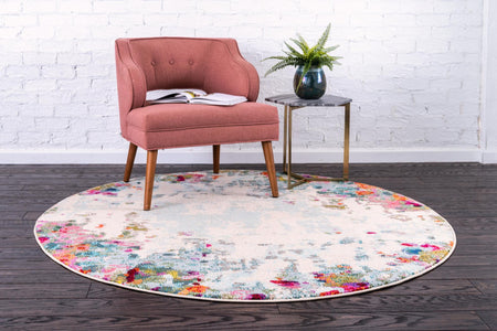 Chromatic Oasis Collection Area Rug -  Blush