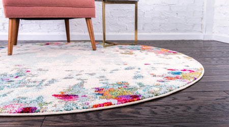 Chromatic Oasis Collection Area Rug -  Blush