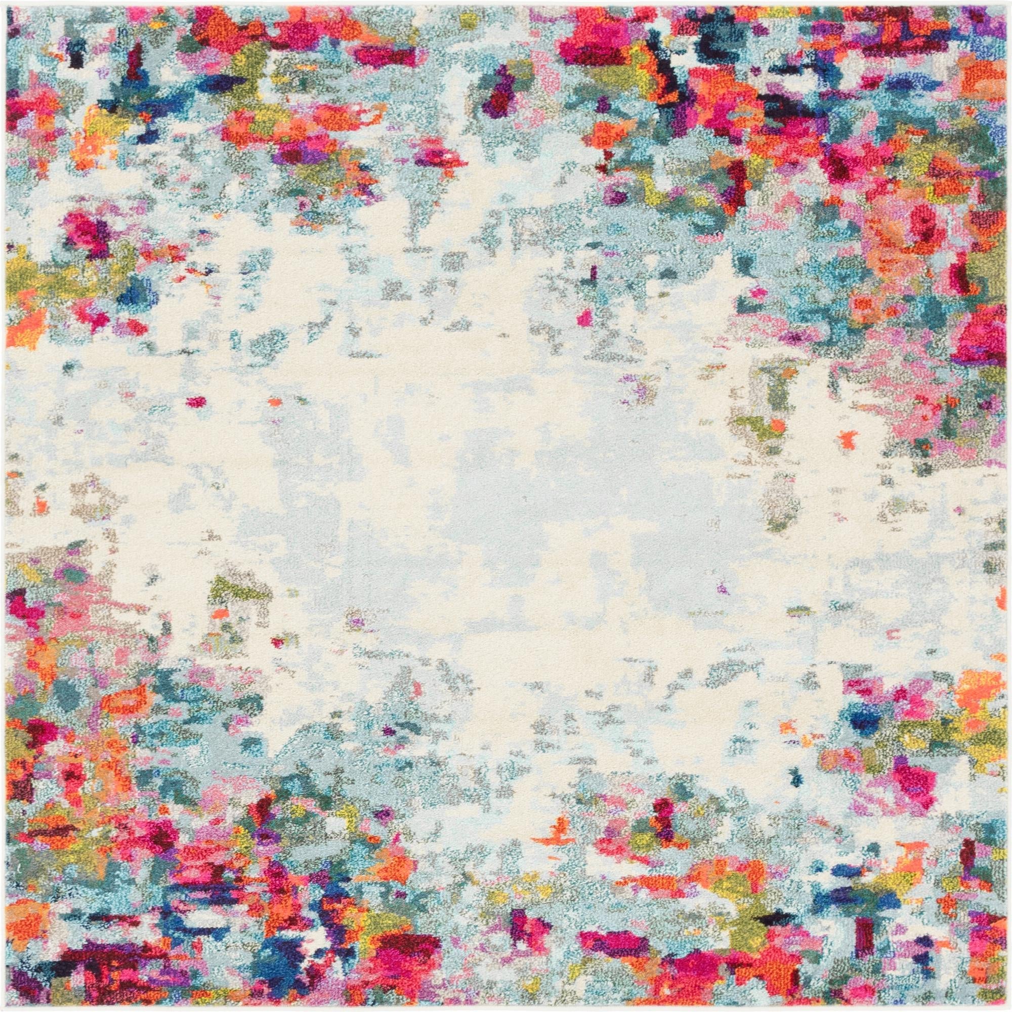 Chromatic Oasis Collection Area Rug -  Blush