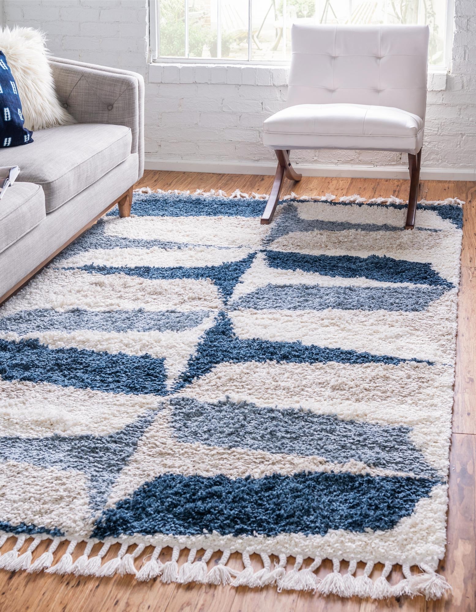 Cozy Cove Shag Collection Area Rug -  Tidewater