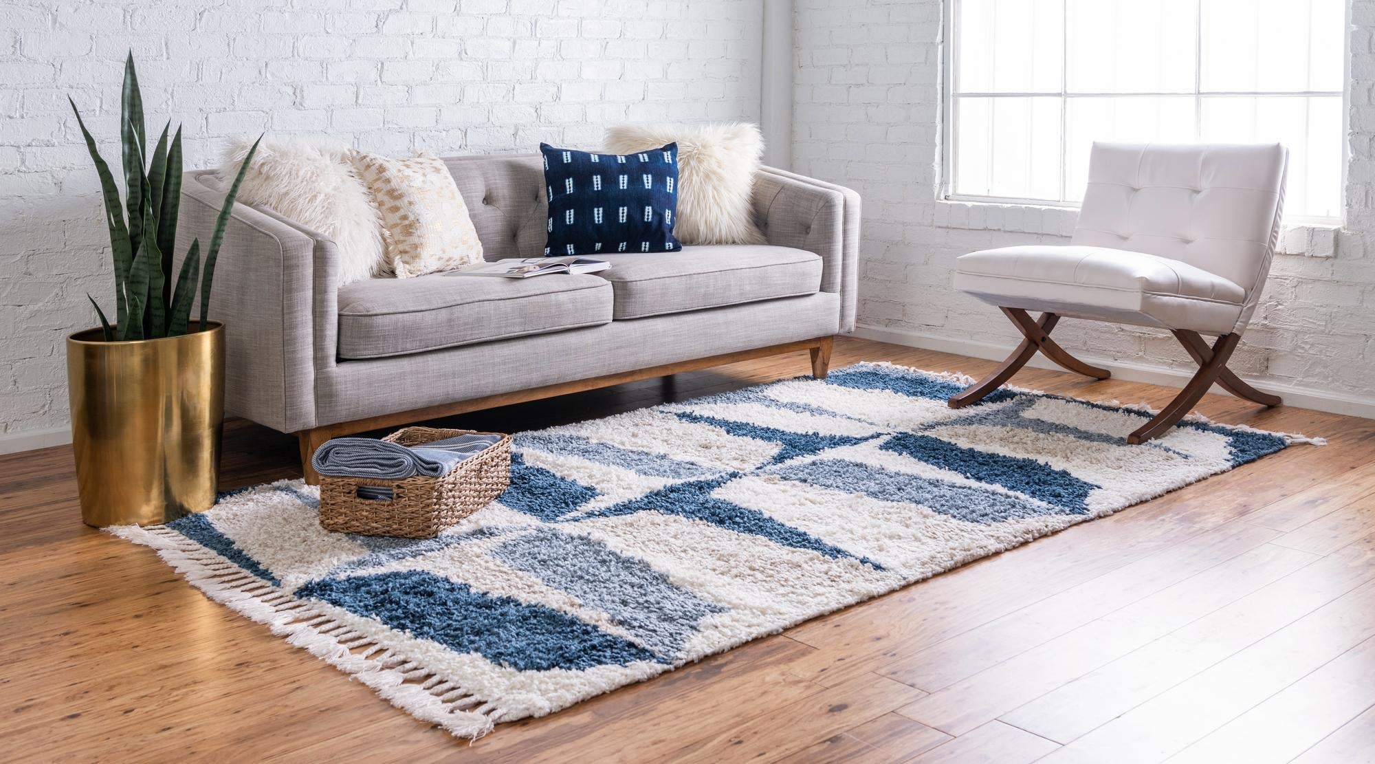 Cozy Cove Shag Collection Area Rug -  Tidewater