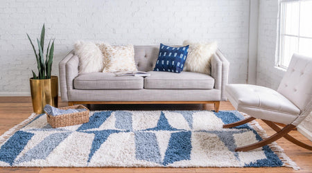 Cozy Cove Shag Collection Area Rug -  Tidewater