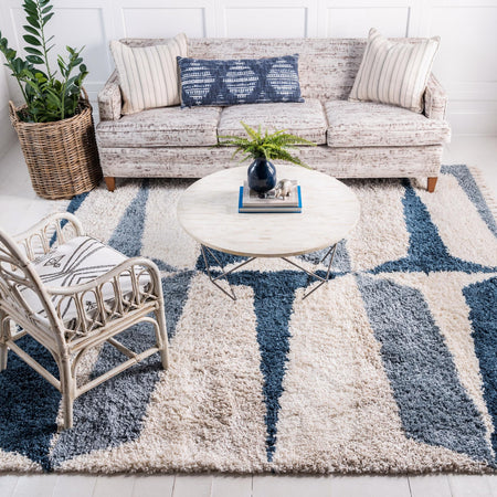 Cozy Cove Shag Collection Area Rug -  Tidewater