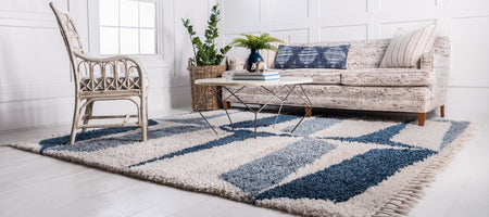 Cozy Cove Shag Collection Area Rug -  Tidewater