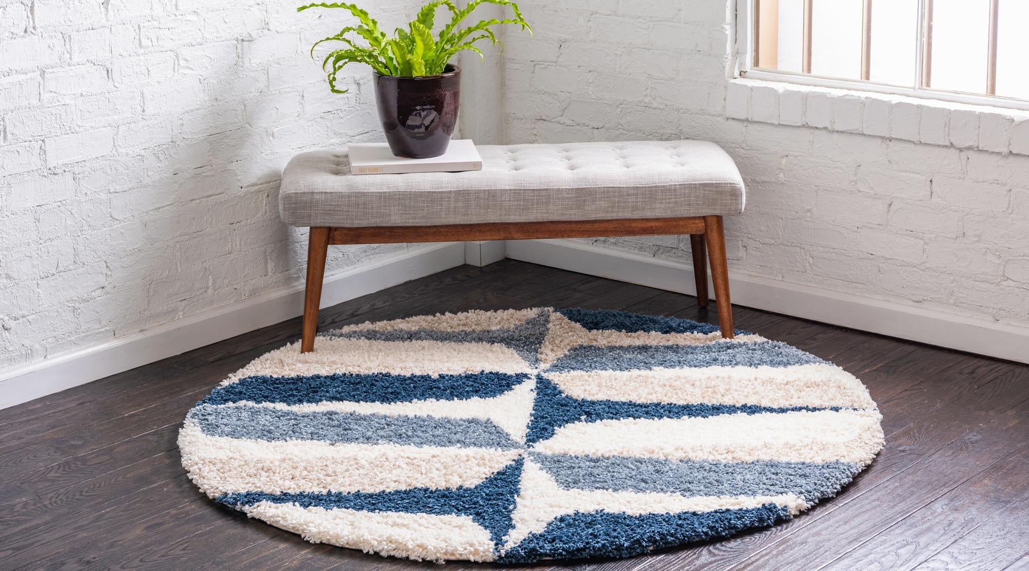 Cozy Cove Shag Collection Area Rug -  Tidewater