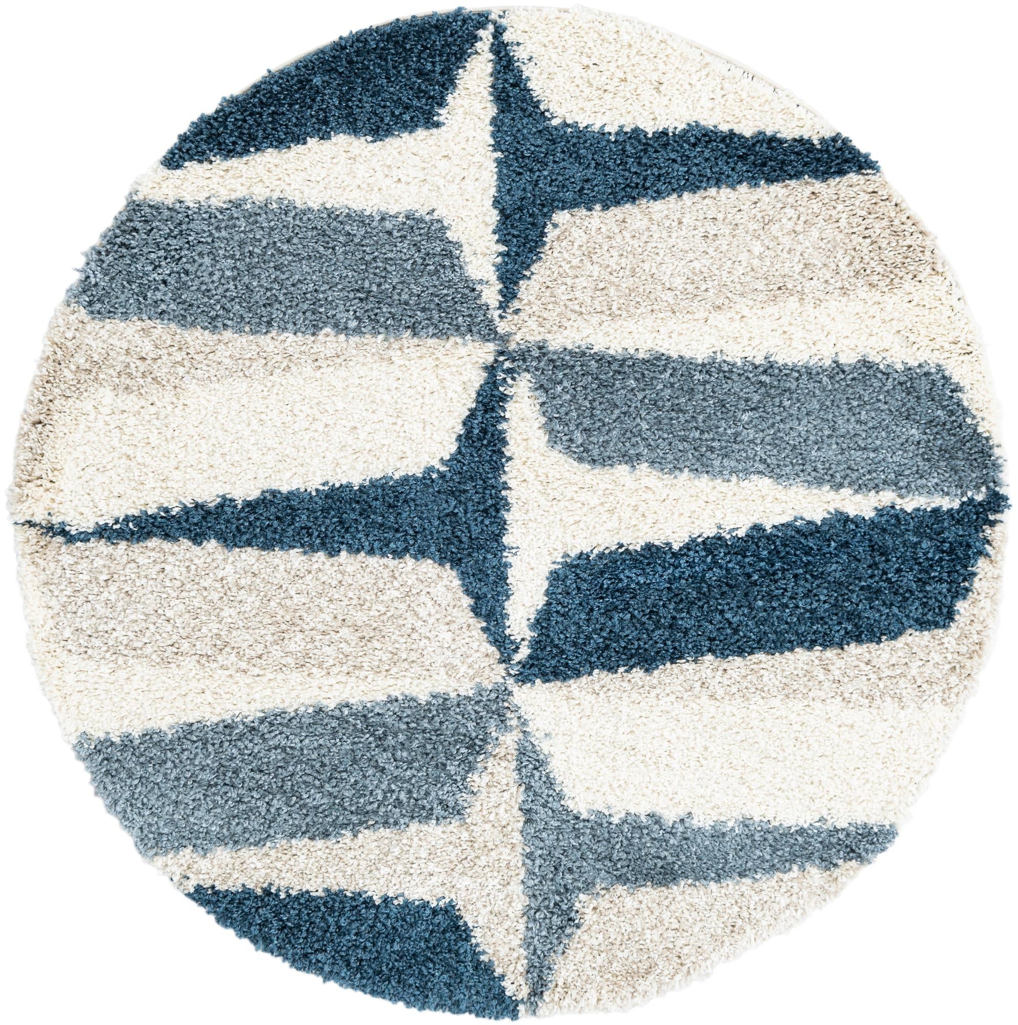 Cozy Cove Shag Collection Area Rug -  Tidewater