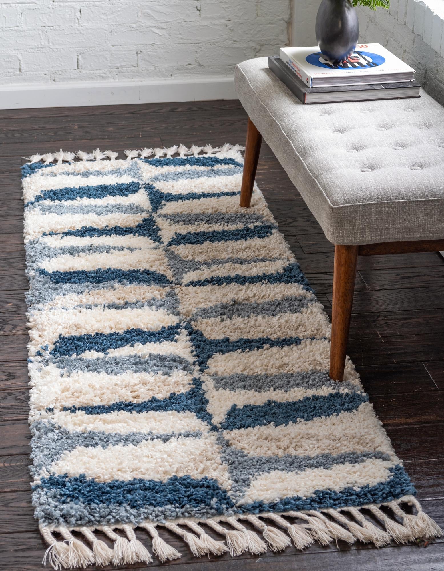 Cozy Cove Shag Collection Area Rug -  Tidewater