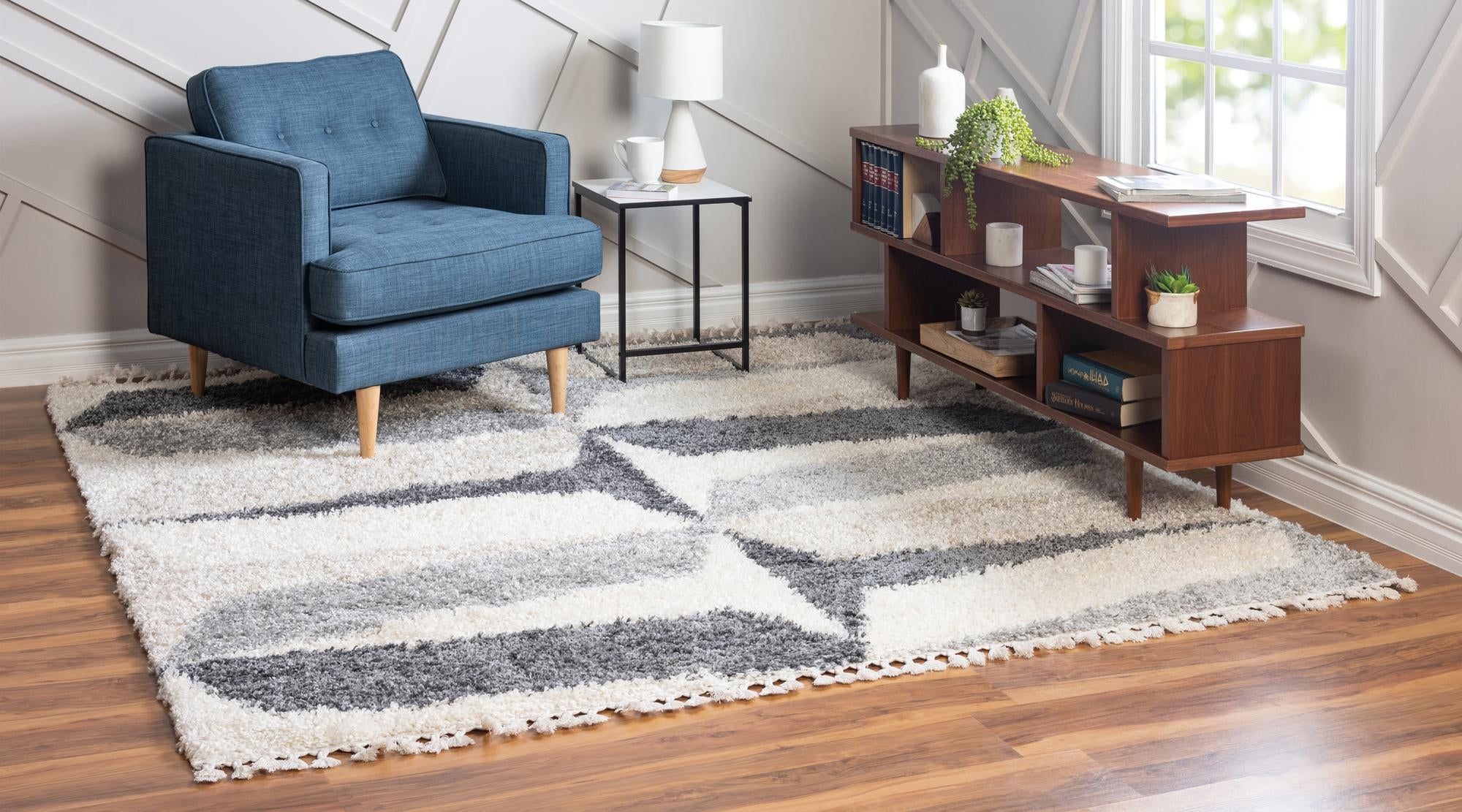 Cozy Cove Shag Collection Area Rug -  Tidewater