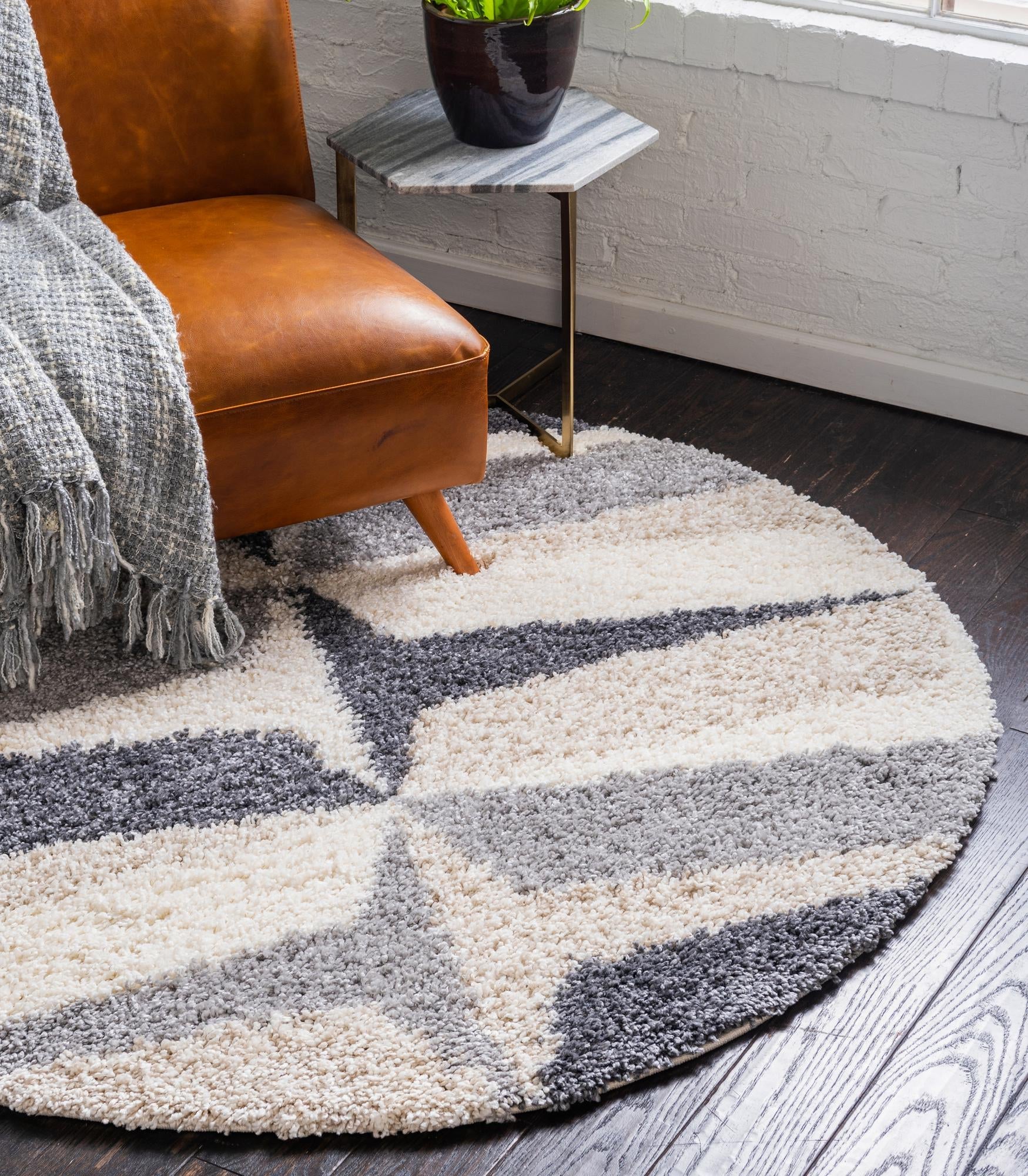 Cozy Cove Shag Collection Area Rug -  Tidewater