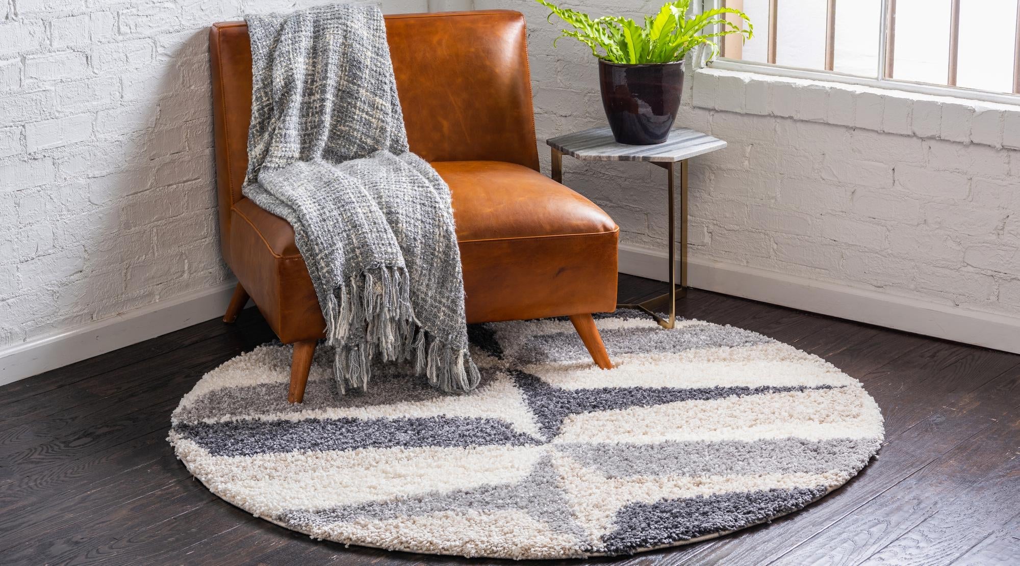 Cozy Cove Shag Collection Area Rug -  Tidewater