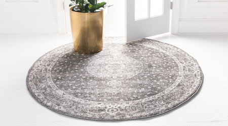 Dover Terrace Collection Area Rug - Marina (Dark Gray)