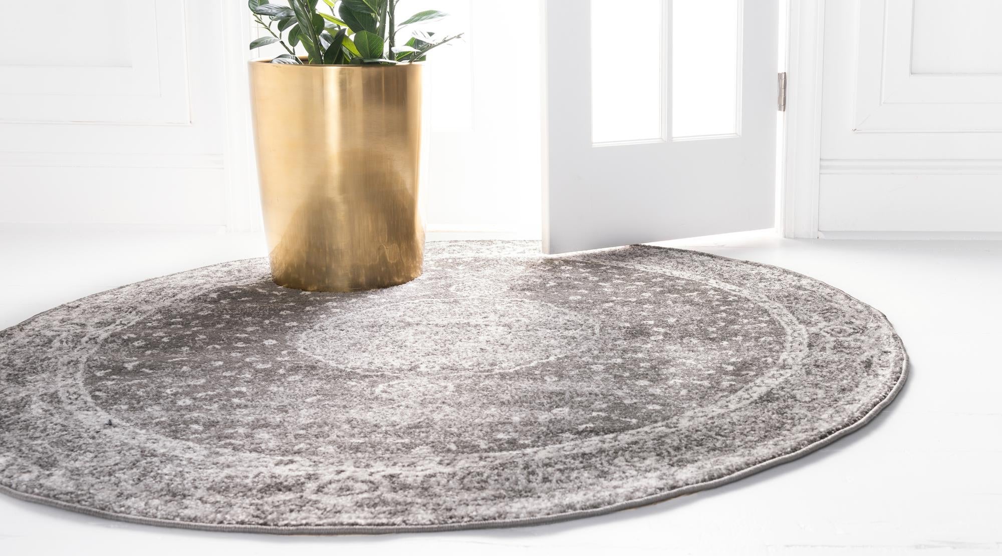 Dover Terrace Collection Area Rug - Marina (Dark Gray)