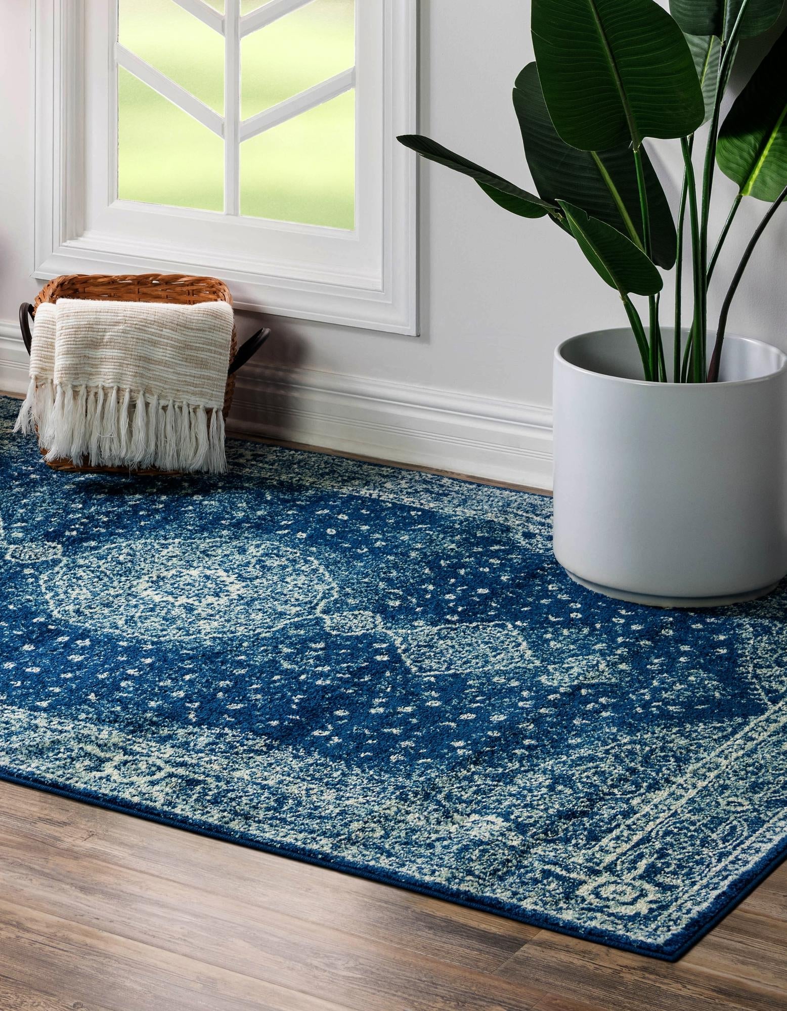 Dover Terrace Collection Area Rug - Marina (Navy Blue)