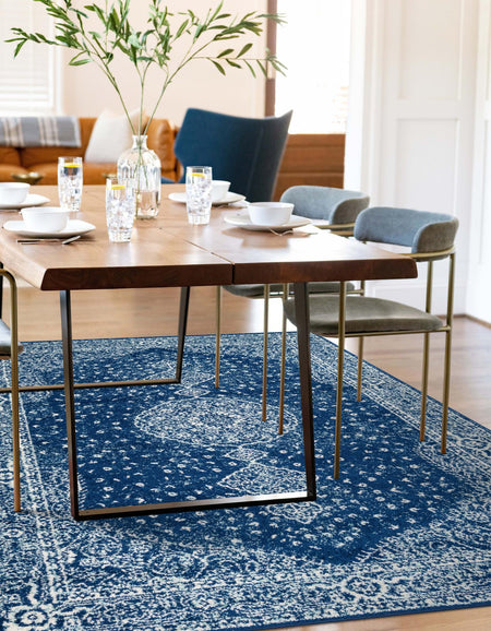 Dover Terrace Collection Area Rug - Marina (Navy Blue)