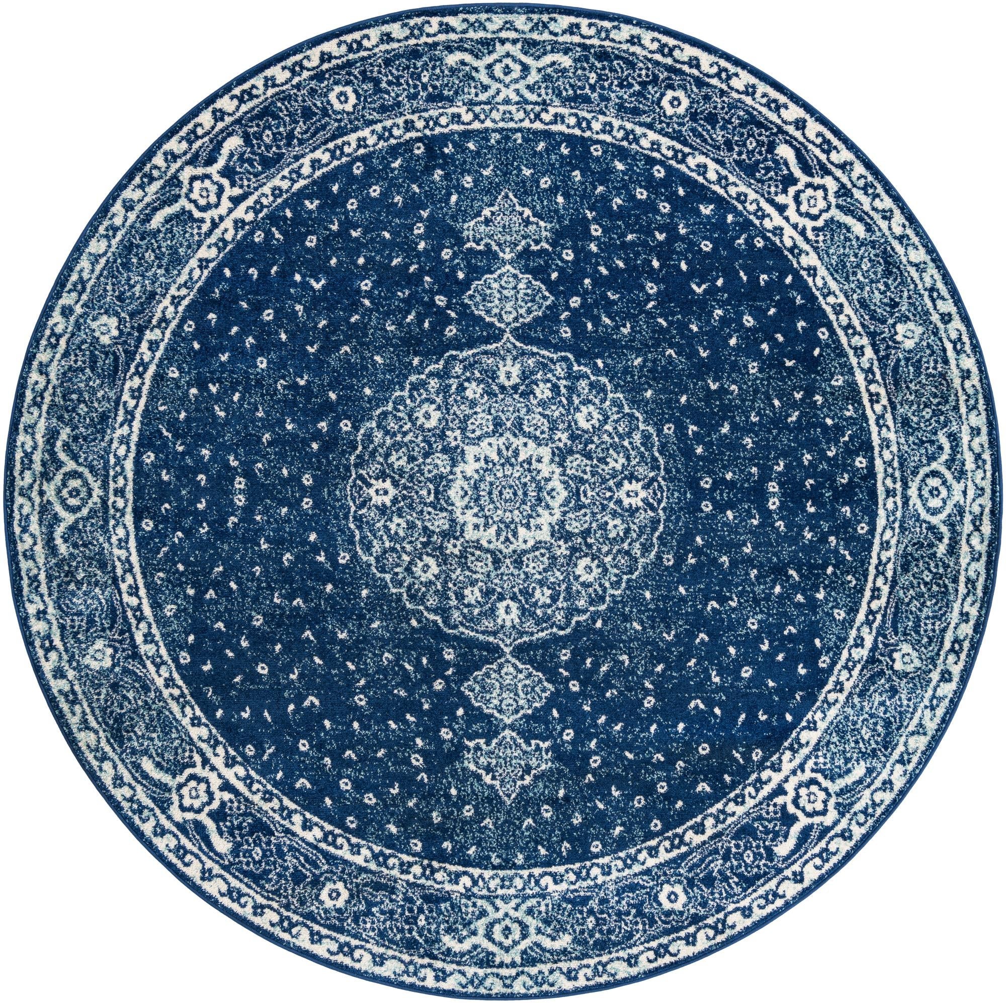 Dover Terrace Collection Area Rug - Marina (Navy Blue)