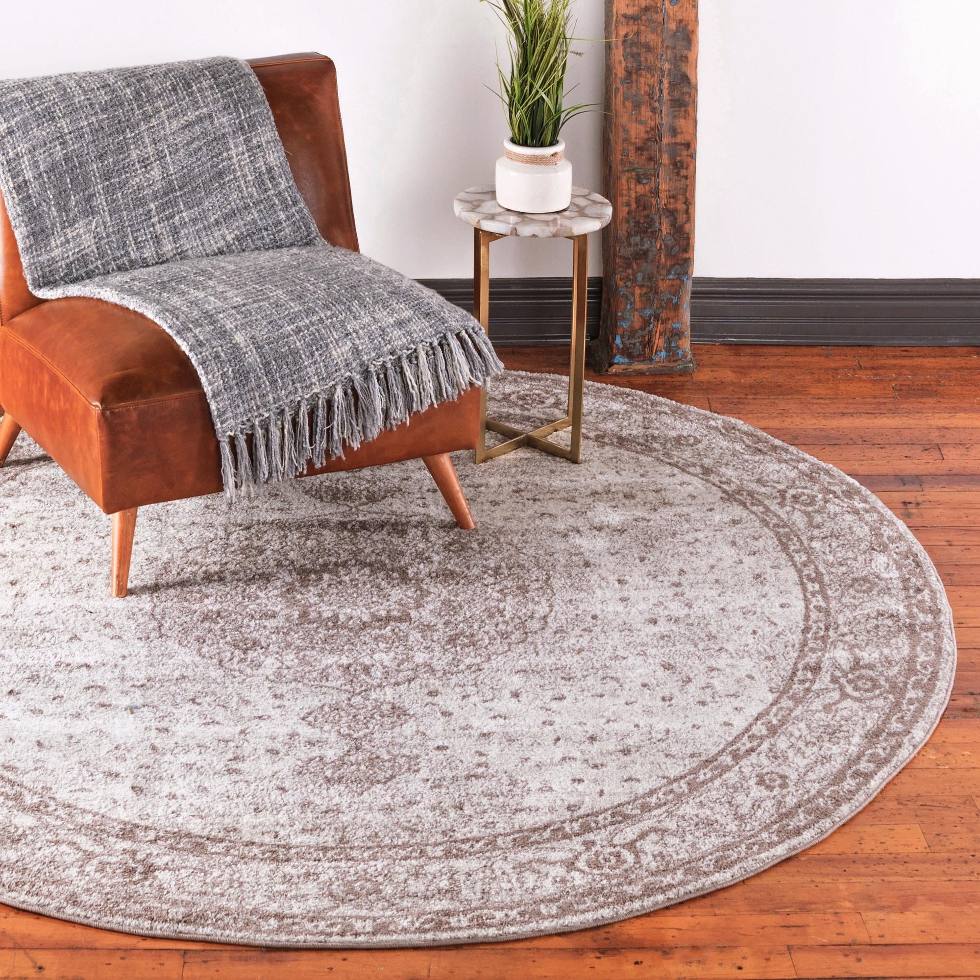 Dover Terrace Collection Area Rug - Marina (Light Brown)