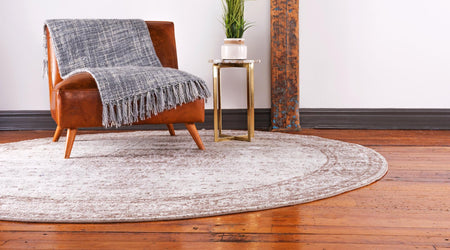 Dover Terrace Collection Area Rug - Marina (Light Brown)