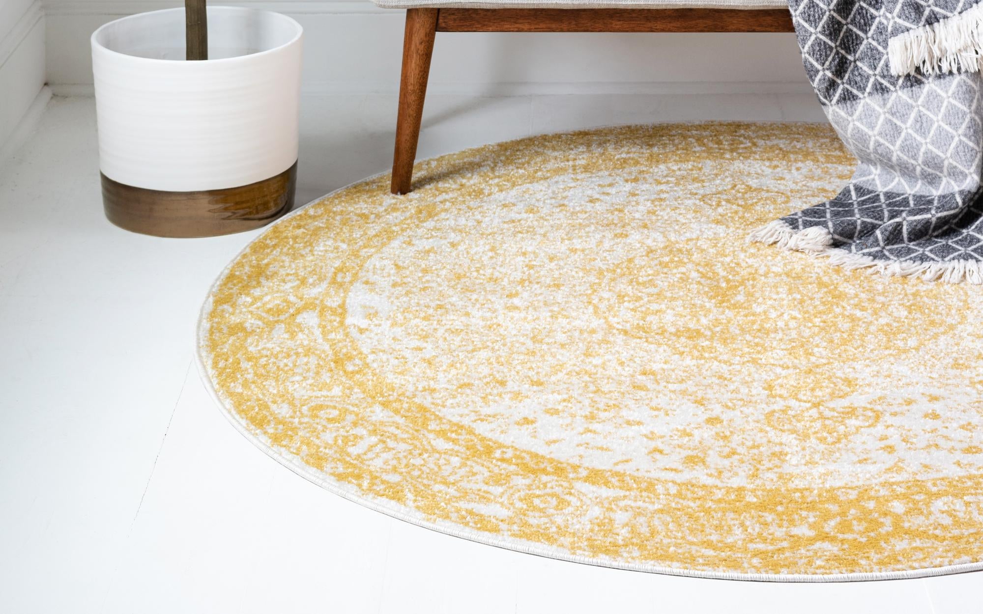 Dover Terrace Collection Area Rug - Marina (Yellow)