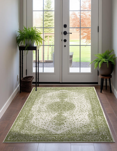 Dover Terrace Collection Area Rug - Marina (Green)