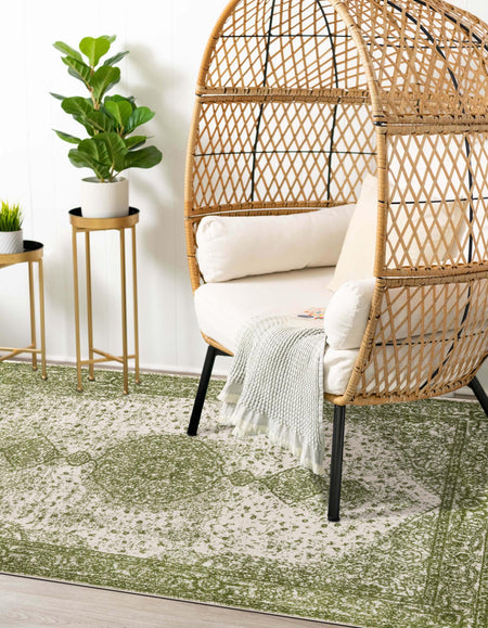 Dover Terrace Collection Area Rug - Marina (Green)