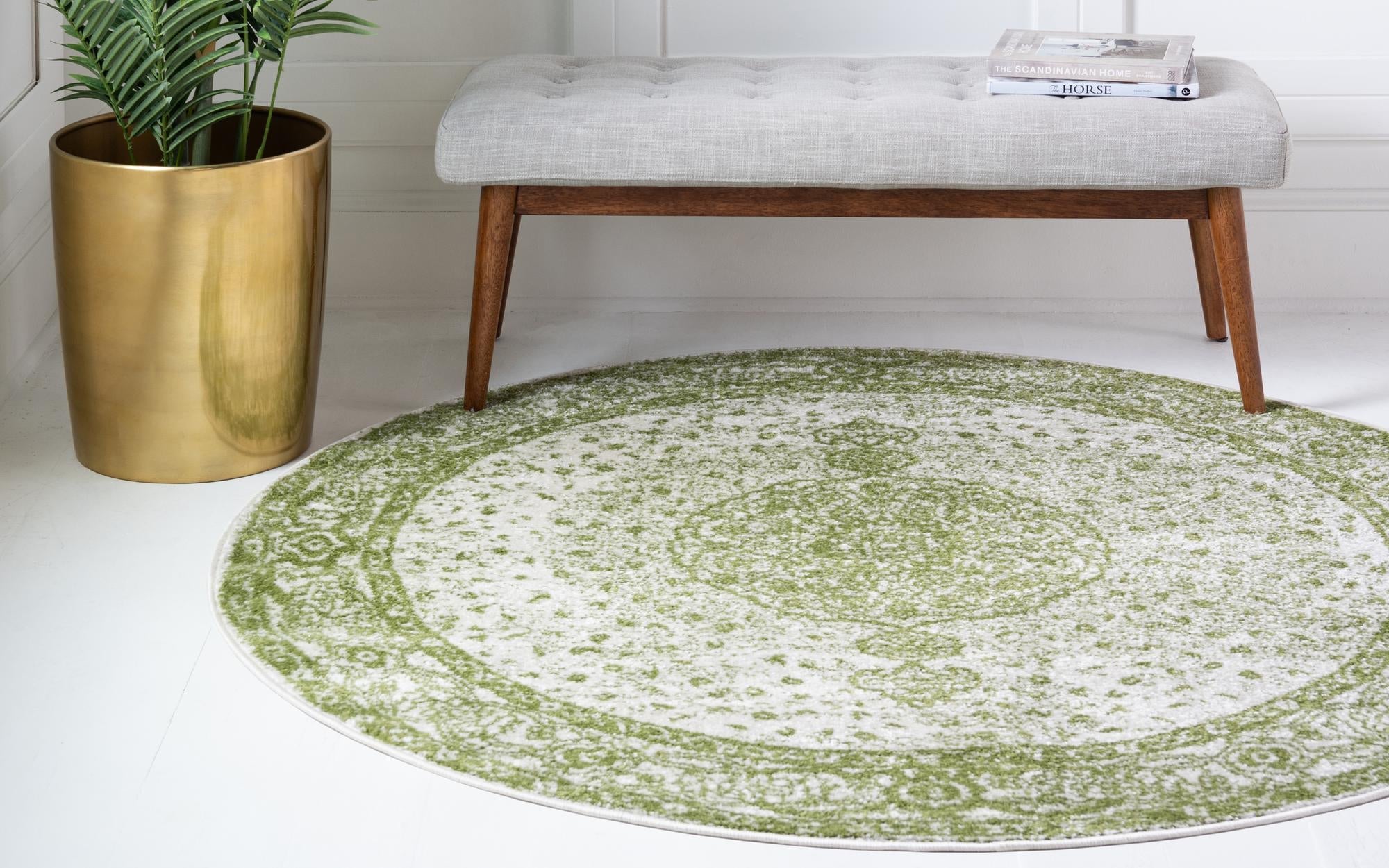 Dover Terrace Collection Area Rug - Marina (Green)