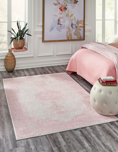 Dover Terrace Collection Area Rug - Marina (Pink)