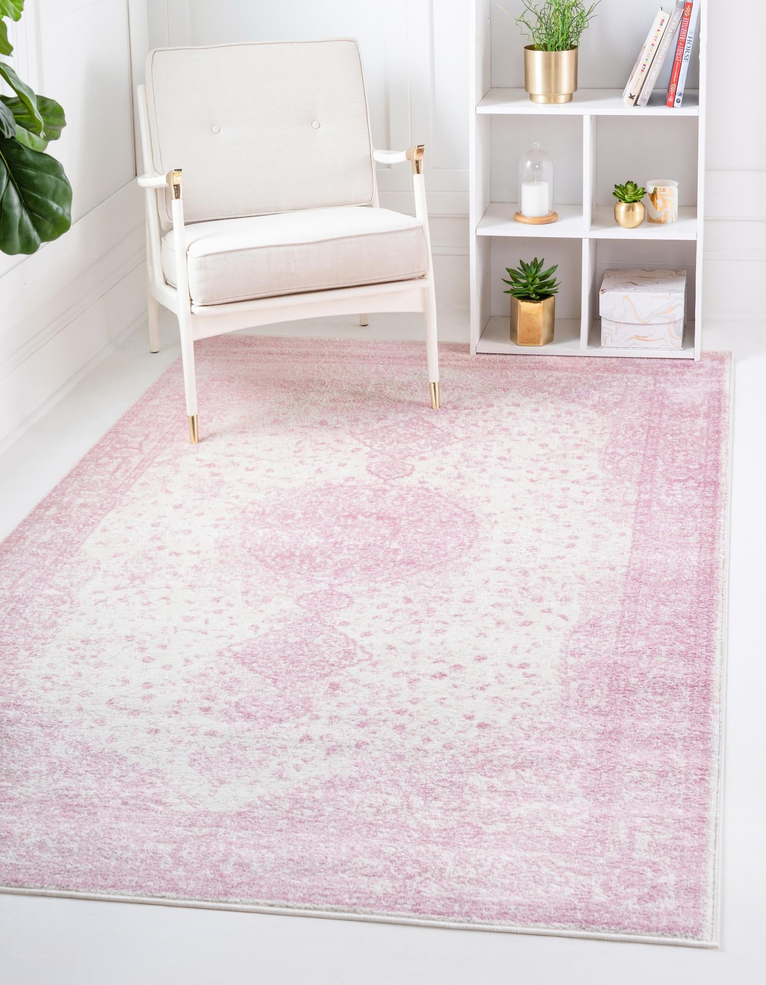 Dover Terrace Collection Area Rug - Marina (Pink)