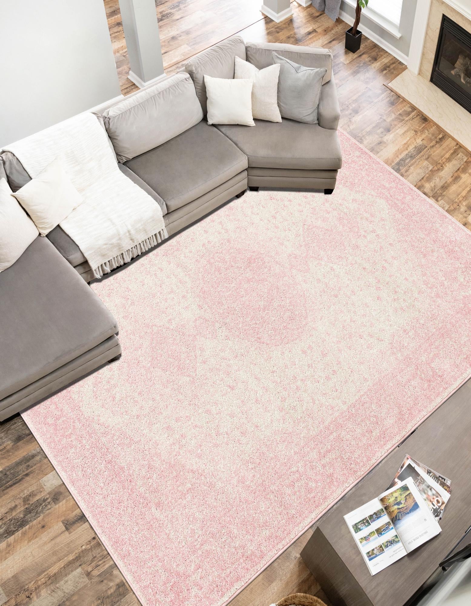 Dover Terrace Collection Area Rug - Marina (Pink)