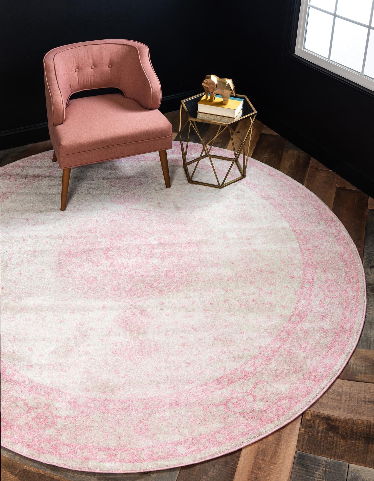 Dover Terrace Collection Area Rug - Marina (Pink)