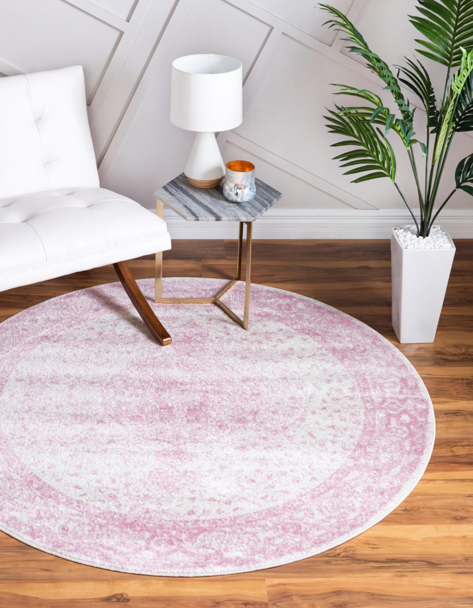 Dover Terrace Collection Area Rug - Marina (Pink)