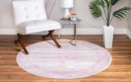 Dover Terrace Collection Area Rug - Marina (Pink)