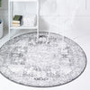 Dover Terrace Collection Area Rug -  Lagoon (Ivory) Round Ivory  lifestyle 0