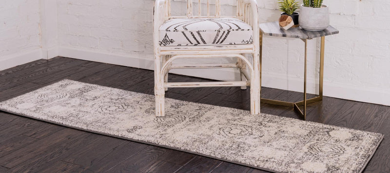 Dover Terrace Collection Area Rug -  Lagoon (Ivory) Runner Ivory  lifestyle 1