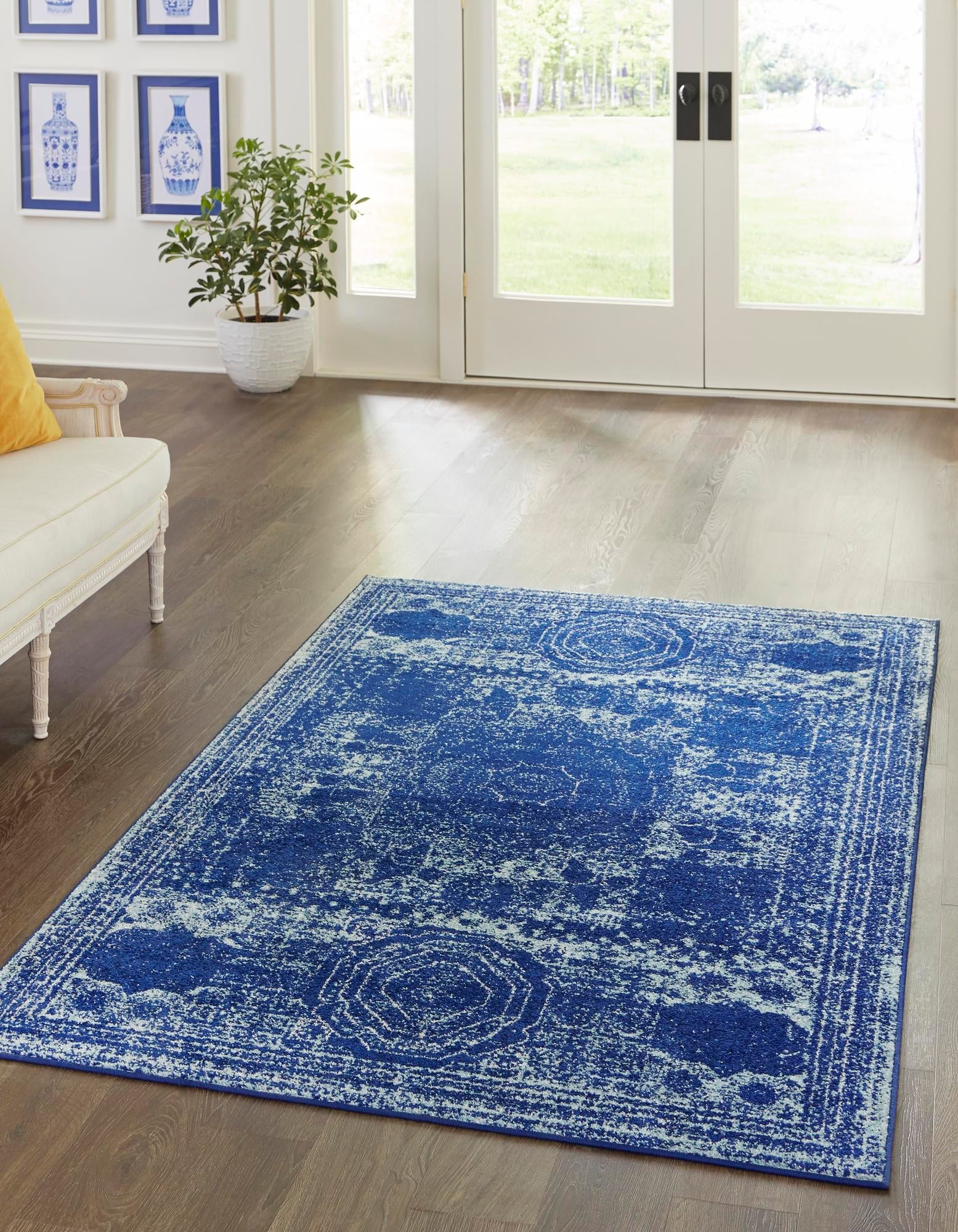 Dover Terrace Collection Area Rug -  Lagoon (Aqua)