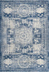 Dover Terrace Collection Area Rug -  Lagoon (Ivory and Blue)