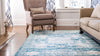 Dover Terrace Collection Area Rug -  Lagoon (Turquoise) Rectangle Turquoise  lifestyle 2