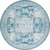 Dover Terrace Collection Area Rug -  Lagoon (Turquoise) Round Turquoise Main