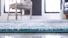 Dover Terrace Collection Area Rug -  Lagoon (Turquoise) Round Turquoise  lifestyle 3