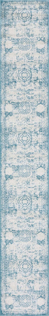 Dover Terrace Collection Area Rug -  Lagoon (Turquoise) Runner Turquoise Main