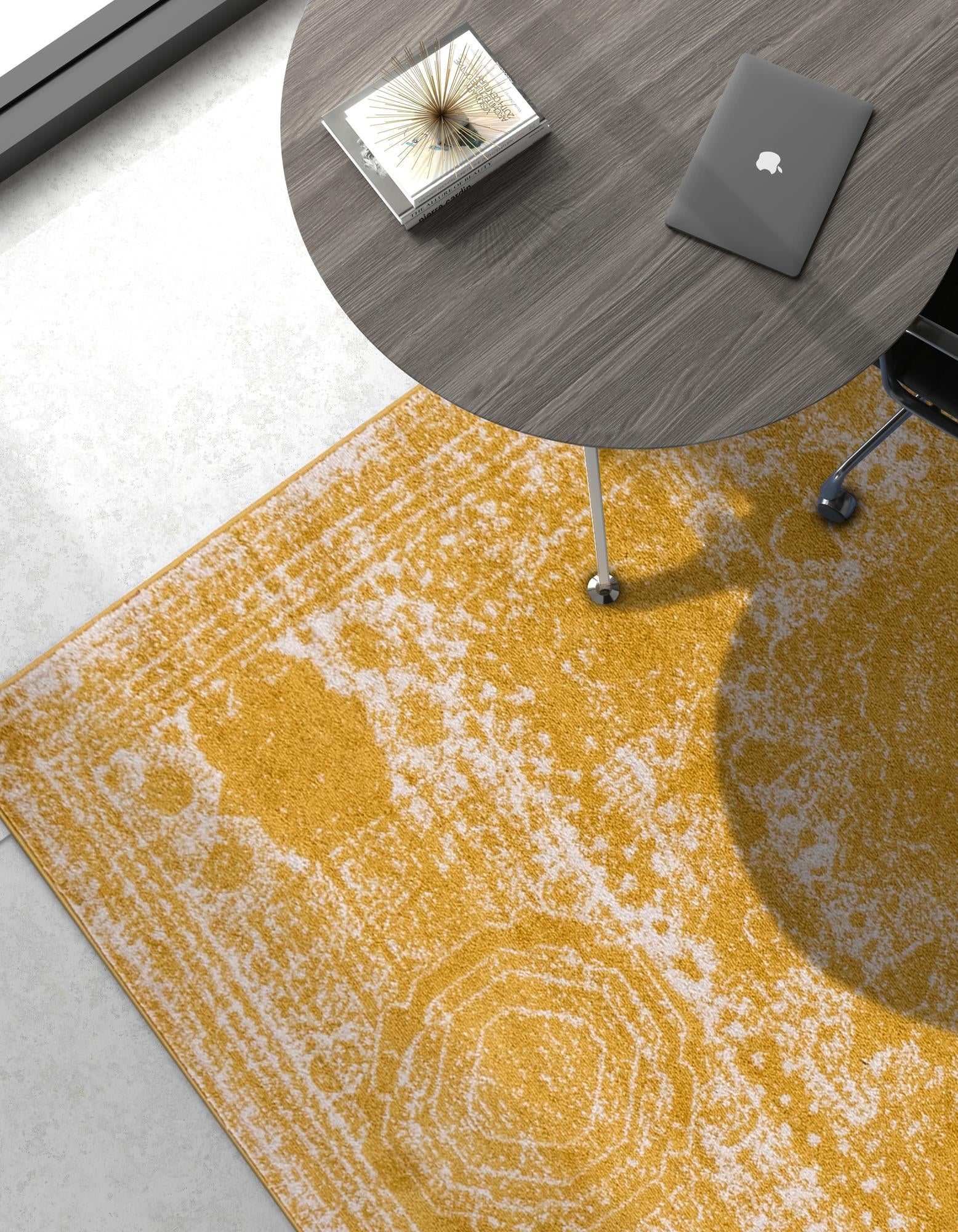 Dover Terrace Collection Area Rug -  Lagoon (Yellow)