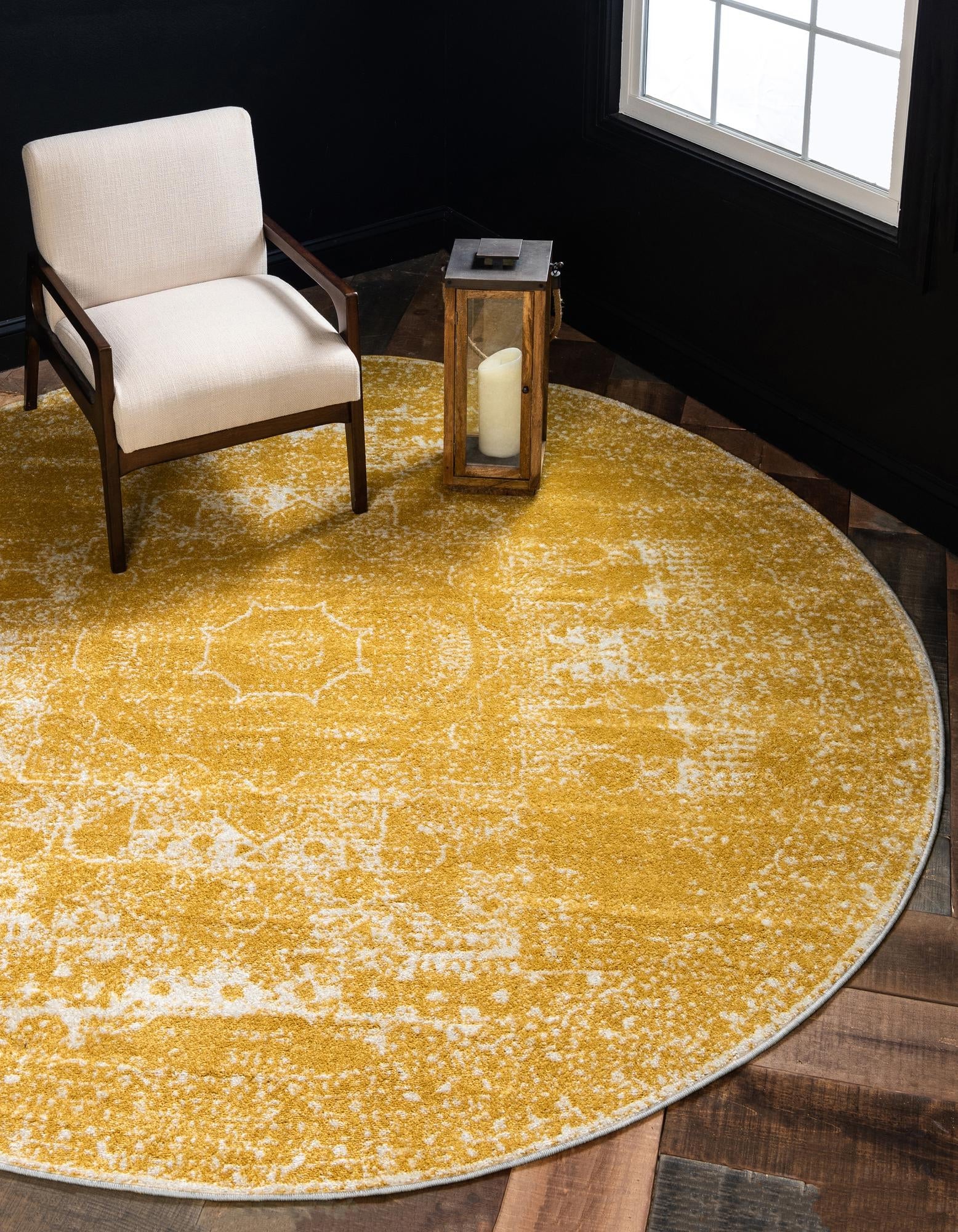 Dover Terrace Collection Area Rug -  Lagoon (Yellow)