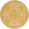 Dover Terrace Collection Area Rug -  Lagoon (Yellow) Round Yellow Main