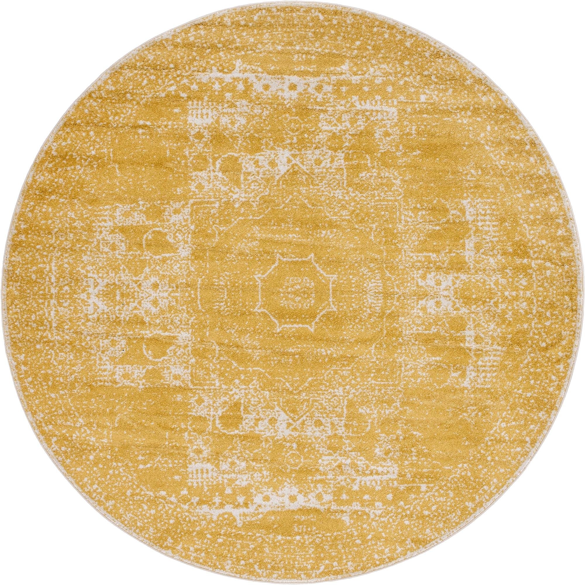 Dover Terrace Collection Area Rug -  Lagoon (Yellow)