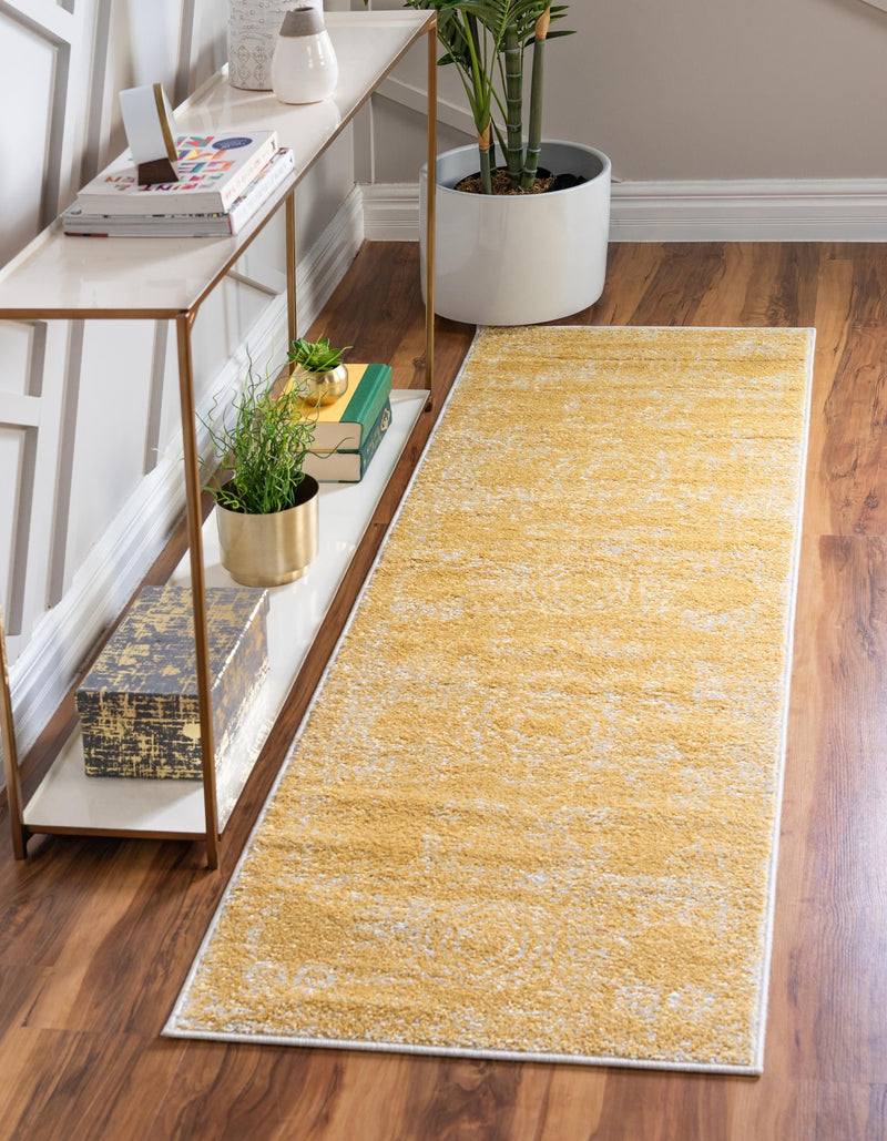 Dover Terrace Collection Area Rug -  Lagoon (Yellow) Runner Yellow  lifestyle 0