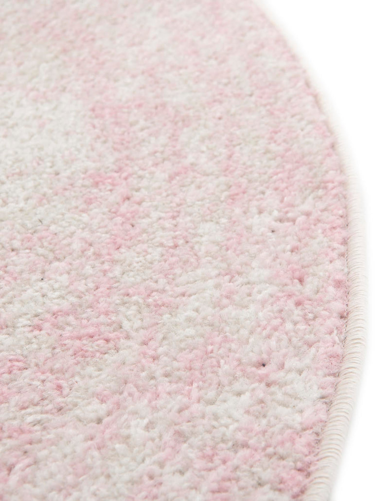 Dover Terrace Collection Area Rug -  Lagoon (Pink) Round Pink  lifestyle 10