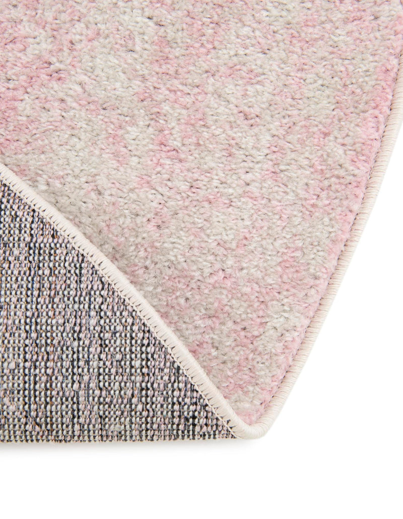 Dover Terrace Collection Area Rug -  Lagoon (Pink) Round Pink  lifestyle 16