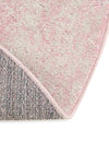 Dover Terrace Collection Area Rug -  Lagoon (Pink) Round Pink  lifestyle 25