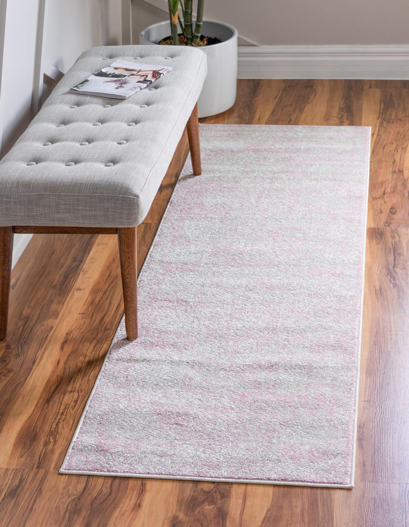 Dover Terrace Collection Area Rug -  Lagoon (Pink) Runner Pink  lifestyle 0