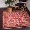 Coastal Haven Collection Area Rug - Seabreeze Square Burgundy  lifestyle 54